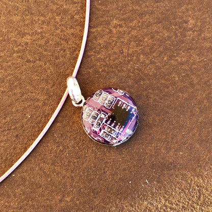 Colgante Techie violeta rojo (15mm) Plata de Ley 925 ref. 1167