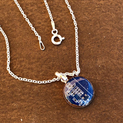 Colgante Techie azul (15mm) Plata de Ley 925 ref. 1179