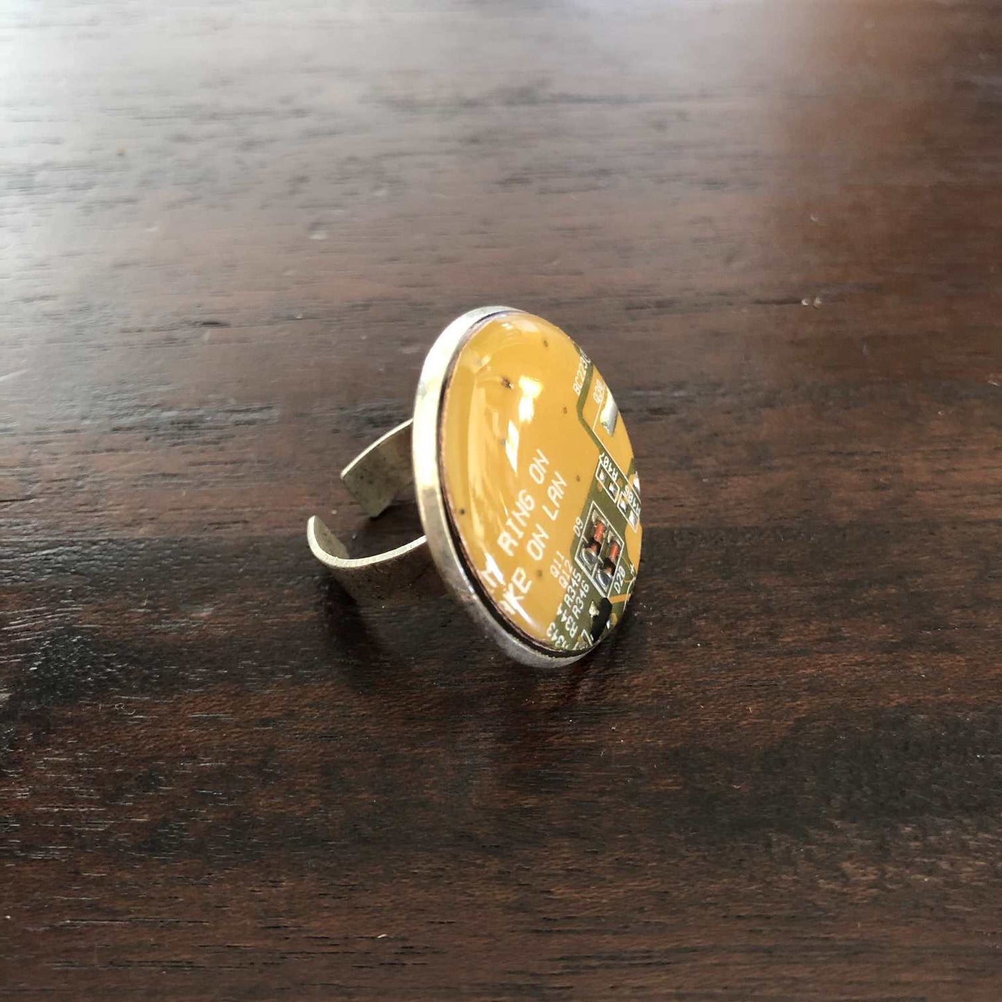 Anillo techie 25mm amarillo multi-talla  ref 1526