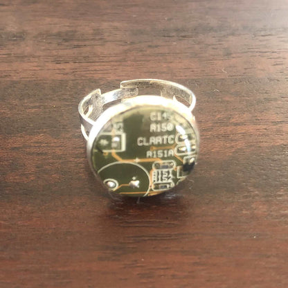 Anillo plated con techie amarilo 16mm talla regulable ref 1945