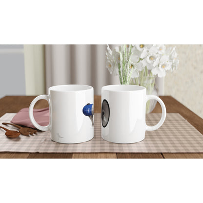 Taza de cerámica blanca de 11 oz