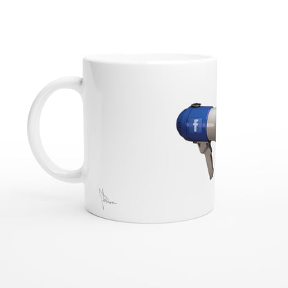 Taza de cerámica blanca de 11 oz