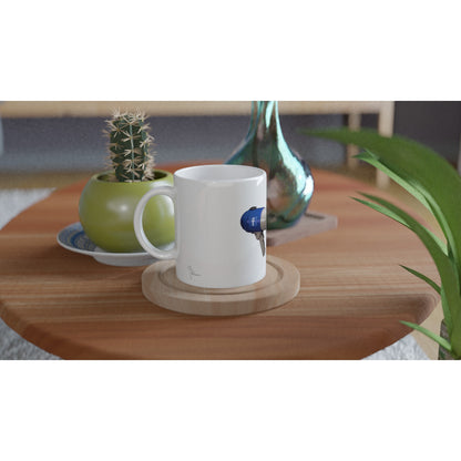Taza de cerámica blanca de 11 oz