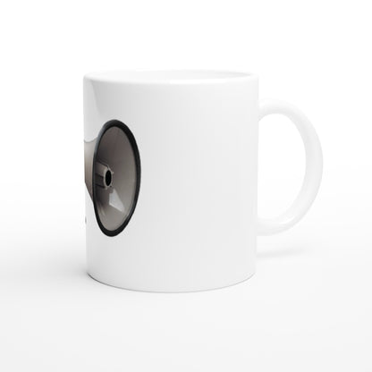 Taza de cerámica blanca de 11 oz