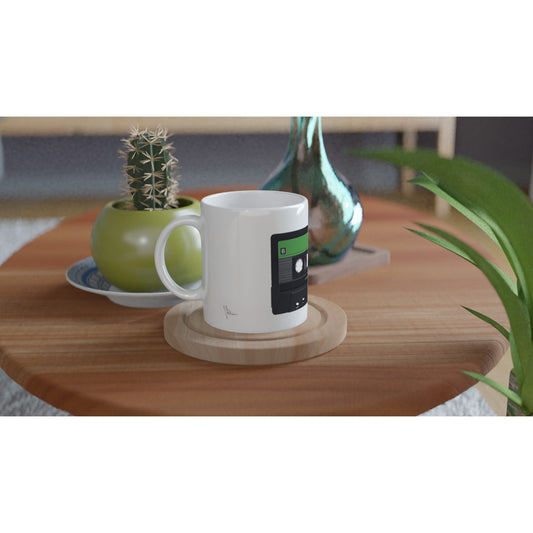 Taza de cerámica blanca de 11 oz